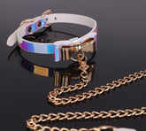 Golden butterfly collar&leash